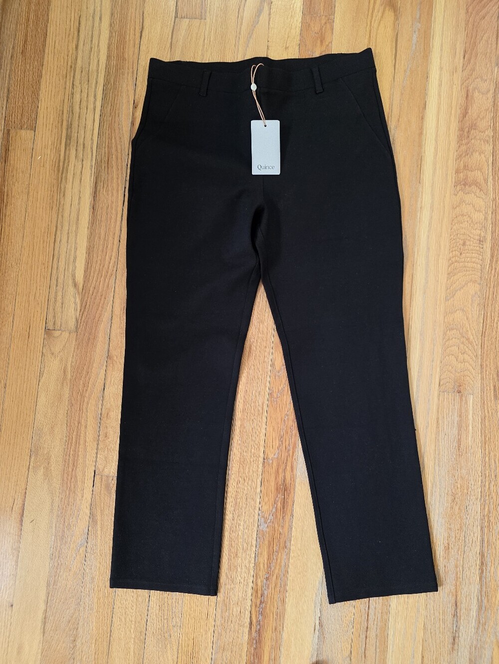 Quince Women's Ultra-Stretch Ponte Straight Leg Pants, L 28 Inch Inseam